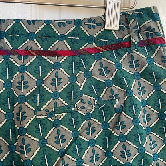 Anthropologie Shorts Pattern Print Corey Lynn Calter In The Square Green sz 8 - Picture 6 of 11
